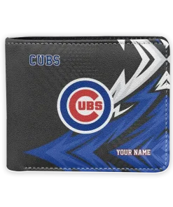 Chicago Cubs Wallet - Custom Sharp Arrow Streaks Blue Black
