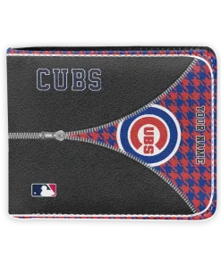 Chicago Cubs Wallet - Custom Zipper Split Red Black