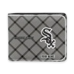 Chicago White Sox Wallet - Custom Plaid Grid Black