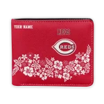 Cincinnati Reds Wallet - Custom Floral Cluster Red White