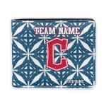 Cleveland Guardians Wallet - Custom Geometric Star Navy Blue White