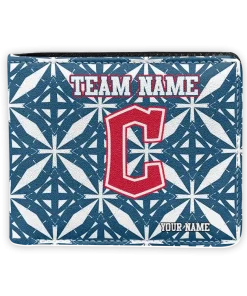 Cleveland Guardians Wallet - Custom Geometric Star Navy Blue White