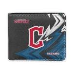 Cleveland Guardians Wallet - Custom Sharp Arrow Streaks Navy Blue Black