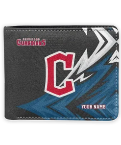 Cleveland Guardians Wallet - Custom Sharp Arrow Streaks Navy Blue Black