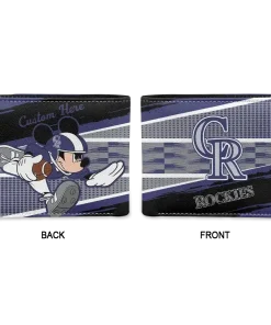 Alternative view of Colorado Rockies Wallet - Custom Checkerboard Brush Blue Black