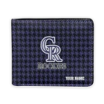 Colorado Rockies Wallet - Custom Classic Houndstooth Blue