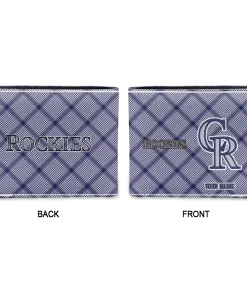 Alternative view of Colorado Rockies Wallet - Custom Plaid Grid Blue