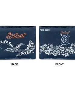 Alternative view of Detroit Tigers Wallet - Custom Floral Cluster Navy White