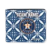 Houston Astros Wallet - Custom Geometric Star Blue White