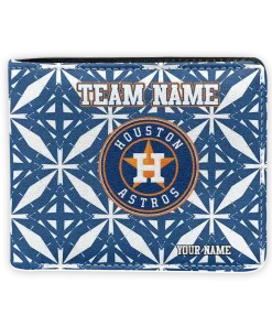 Houston Astros Wallet - Custom Geometric Star Blue White