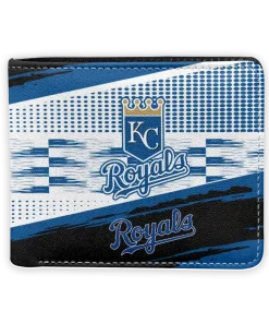 Kansas City Royals Wallet - Custom Checkerboard Brush Royal Blue Black