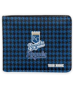 Kansas City Royals Wallet - Custom Classic Houndstooth Royal Blue
