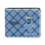 Kansas City Royals Wallet - Custom Plaid Grid Royal Blue