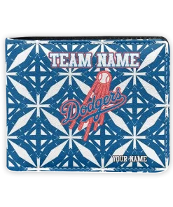 Los Angeles Dodgers Wallet - Custom Geometric Star Blue White