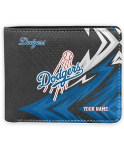 Los Angeles Dodgers Wallet - Custom Sharp Arrow Streaks Blue Black