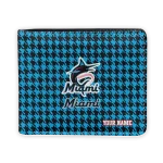 Miami Marlins Wallet - Custom Classic Houndstooth Blue