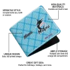 Miami Marlins Wallet - Custom Plaid Grid Blue