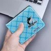 Miami Marlins Wallet - Custom Plaid Grid Blue