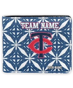Minnesota Twins Wallet - Custom Geometric Star Navy White