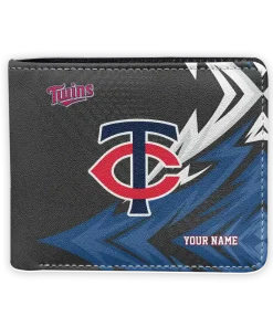 Minnesota Twins Wallet - Custom Sharp Arrow Streaks Navy Black