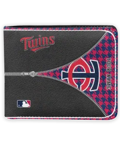 Minnesota Twins Wallet - Custom Zipper Split Red Black
