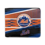 New York Mets Wallet - Custom Checkerboard Brush Blue Orange