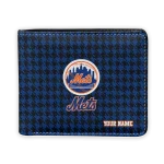 New York Mets Wallet - Custom Classic Houndstooth Blue