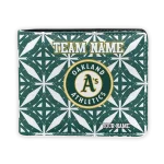 Oakland Athletics Wallet - Custom Geometric Star Green White