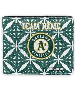 Oakland Athletics Wallet - Custom Geometric Star Green White