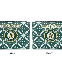 Alternative view of Oakland Athletics Wallet - Custom Geometric Star Green White