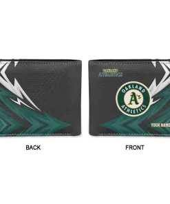 Alternative view of Oakland Athletics Wallet - Custom Sharp Arrow Streaks Green Black
