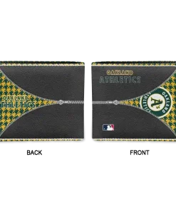 Alternative view of Oakland Athletics Wallet - Custom Zipper Split Green Black