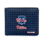 Philadelphia Phillies Wallet - Custom Classic Houndstooth Blue