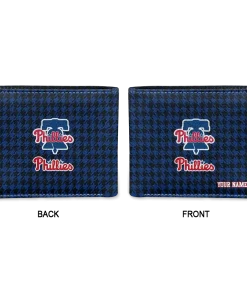 Alternative view of Philadelphia Phillies Wallet - Custom Classic Houndstooth Blue