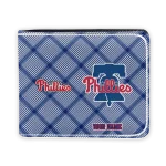 Philadelphia Phillies Wallet - Custom Plaid Grid Blue