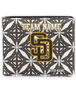 San Diego Padres Wallet - Custom Geometric Star Brown White