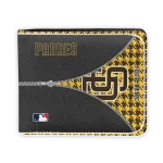 San Diego Padres Wallet - Custom Zipper Split Yellow Black