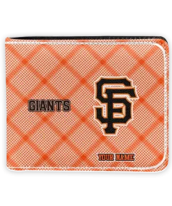 San Francisco Giants Wallet - Custom Plaid Grid Orange