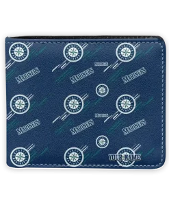 Seattle Mariners Wallet - Custom Streak Motif Navy Blue