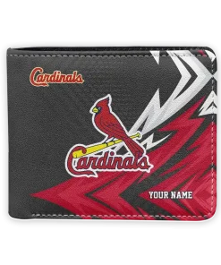 St. Louis Cardinals Wallet - Custom Sharp Arrow Streaks Red Black