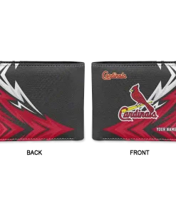 Alternative view of St. Louis Cardinals Wallet - Custom Sharp Arrow Streaks Red Black