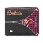 St. Louis Cardinals Wallet - Custom Zipper Split Red Black