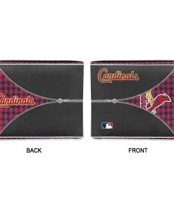 Alternative view of St. Louis Cardinals Wallet - Custom Zipper Split Red Black