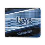 Tampa Bay Rays Wallet - Custom Checkerboard Brush Navy Black