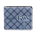 Tampa Bay Rays Wallet - Custom Plaid Grid Navy