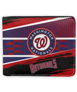 Washington Nationals Wallet - Custom Checkerboard Brush Red Black