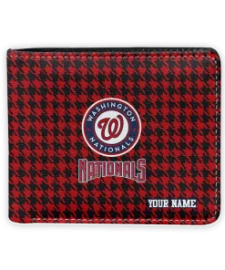 Washington Nationals Wallet - Custom Classic Houndstooth Red
