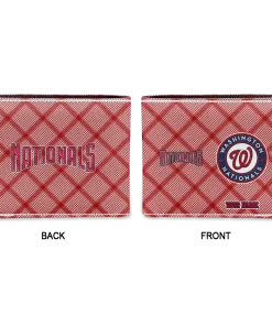 Alternative view of Washington Nationals Wallet - Custom Plaid Grid Red