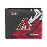 Arizona Diamondbacks Wallet - Customized Sharp Arrow Streaks Red Black