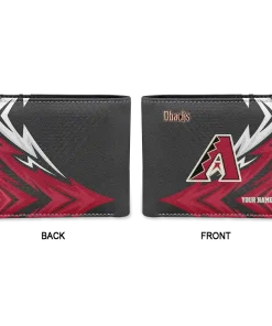 Alternative view of Arizona Diamondbacks Wallet - Customized Sharp Arrow Streaks Red Black